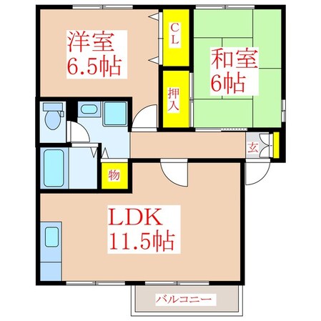 ニューセジュール広瀬の物件間取画像